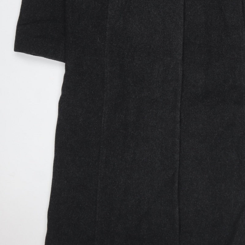 Jason Kole Women’s Black UK 10 Long Hooded Wool Overcoat
