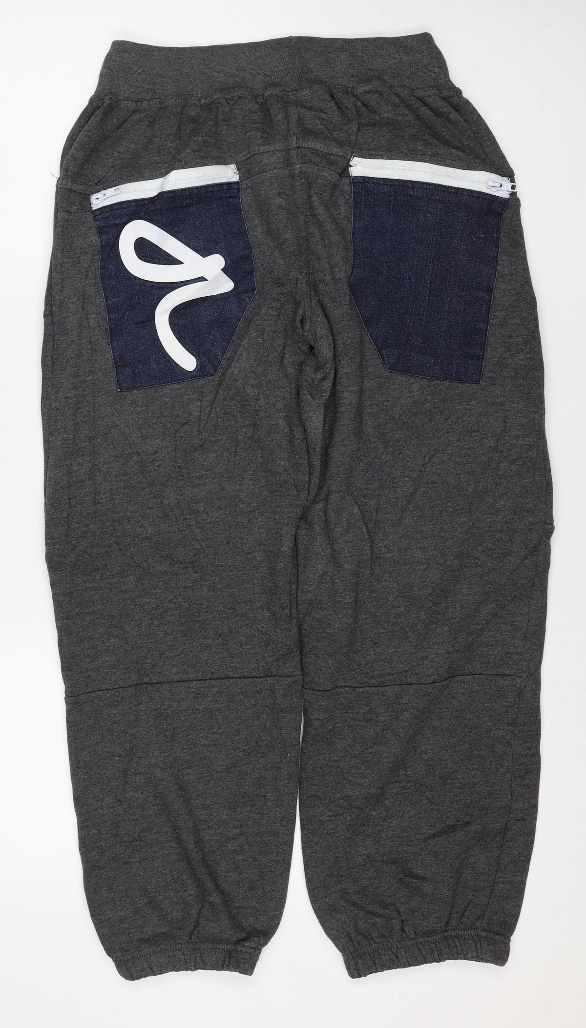 Daniel Lei Mens Grey Jogger Trousers M Drawstring Cargo Pockets