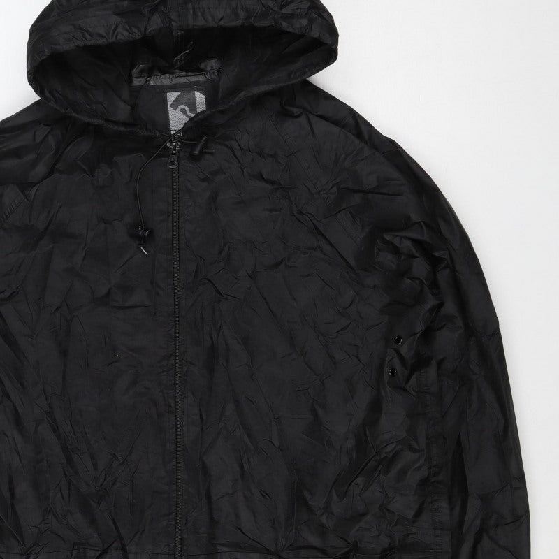 Regatta Men’s Black L Hooded Waterproof Rain Jacket Outdoor