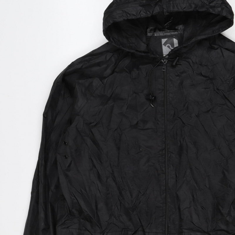 Regatta Men’s Black L Hooded Waterproof Rain Jacket Outdoor