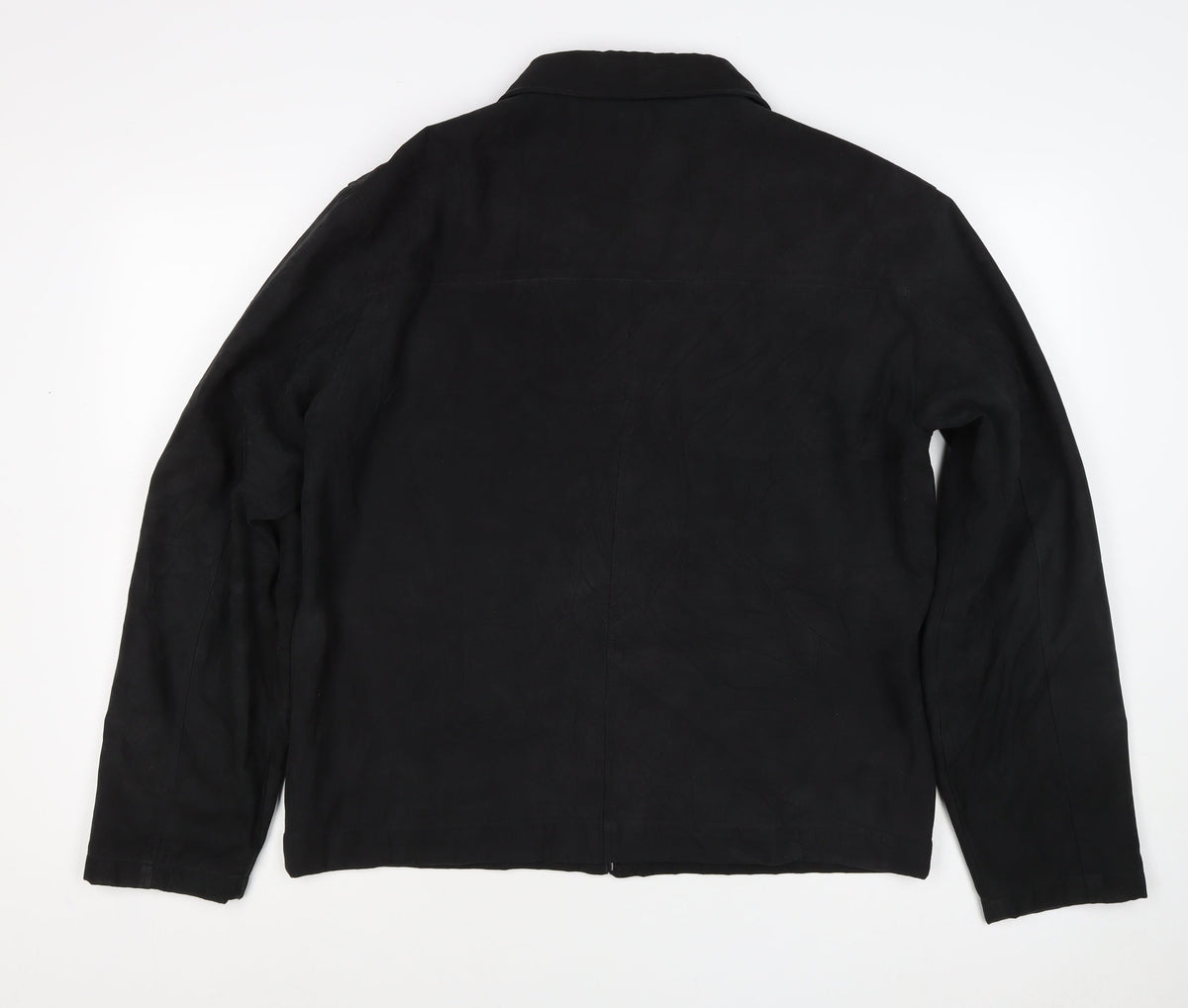 F'HOLE Men's Black L Full Zip Basic Jacket Polyester Lined Pockets
