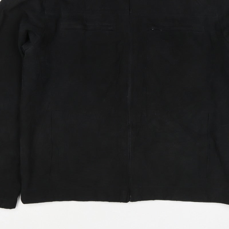F'HOLE Men's Black L Full Zip Basic Jacket Polyester Lined Pockets