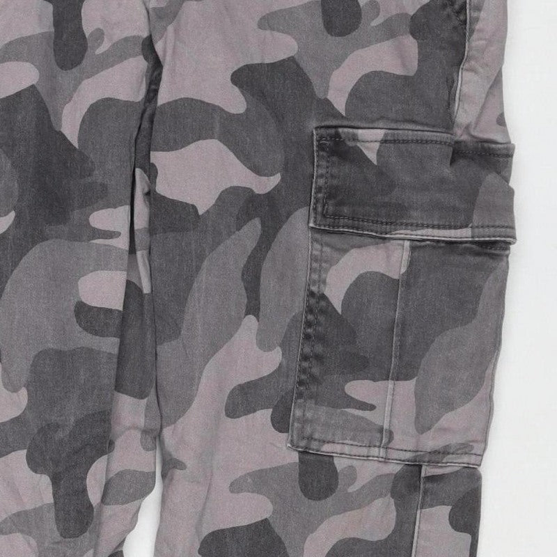 Hollister Women’s Grey Camo XS Ultra High Rise Mom Jeans Cargo