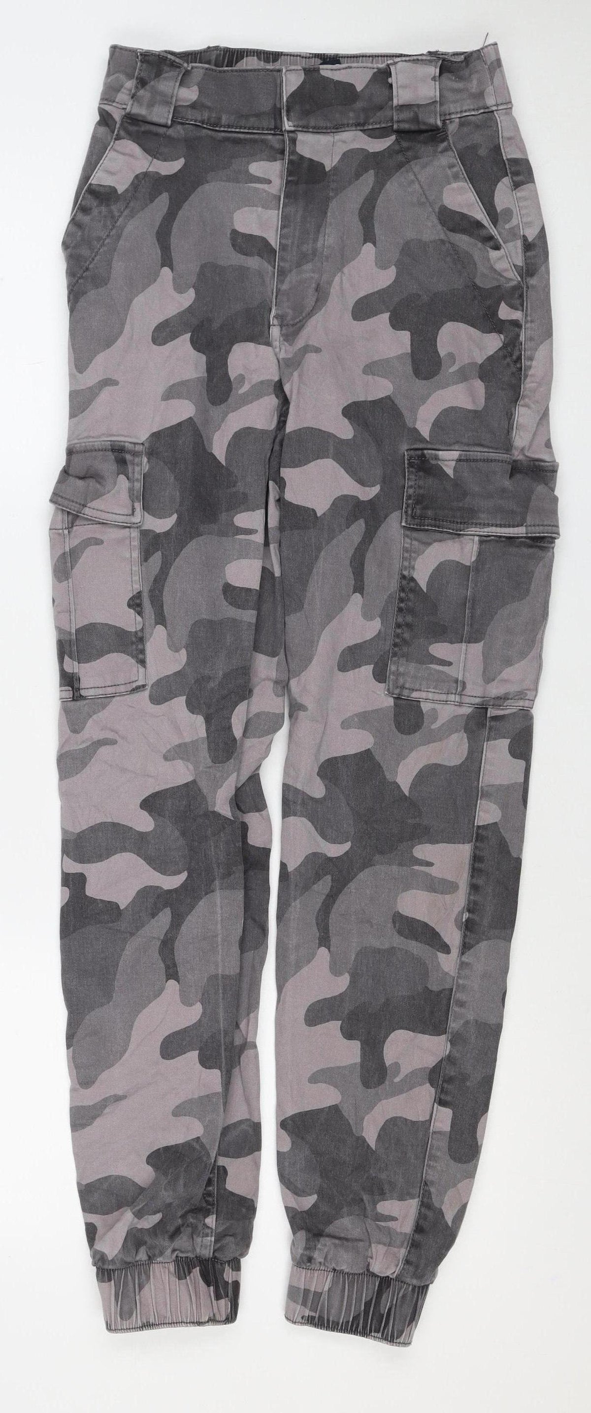 Hollister Women’s Grey Camo XS Ultra High Rise Mom Jeans Cargo