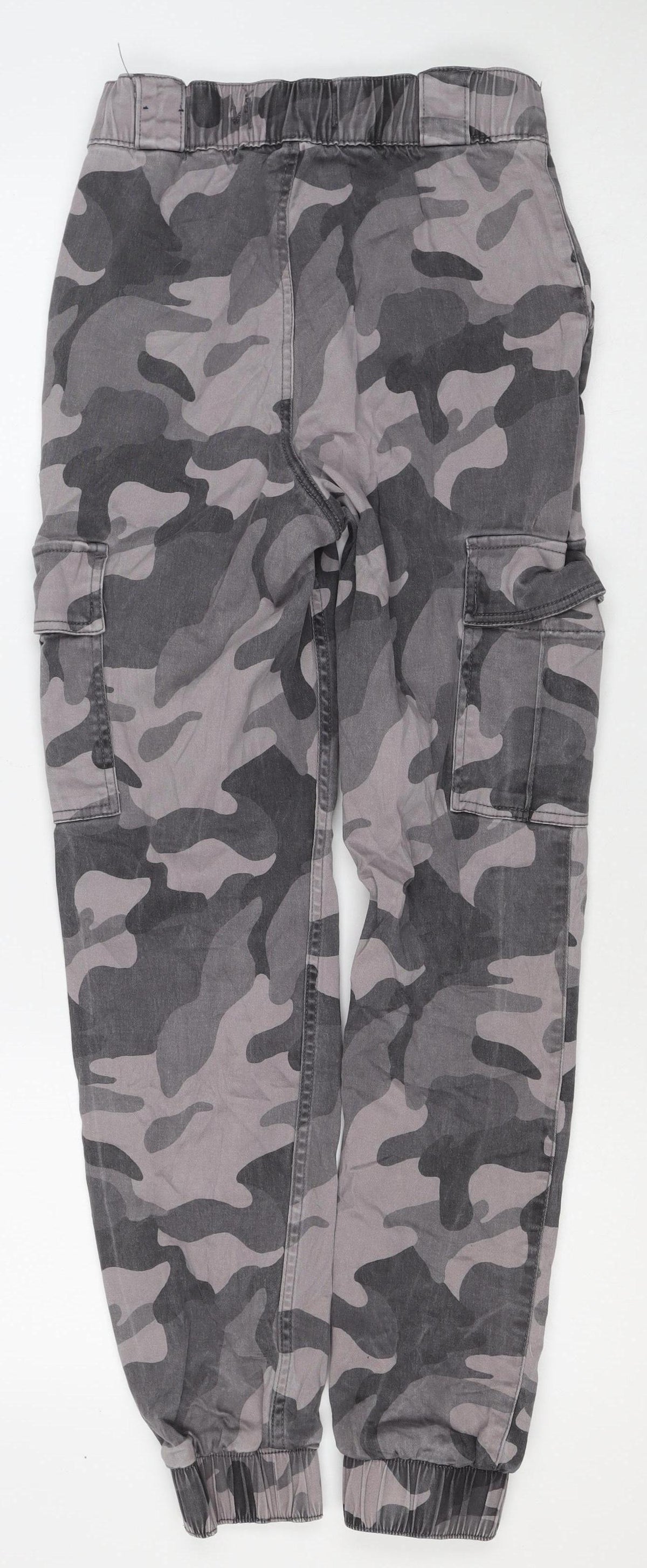 Hollister Women’s Grey Camo XS Ultra High Rise Mom Jeans Cargo