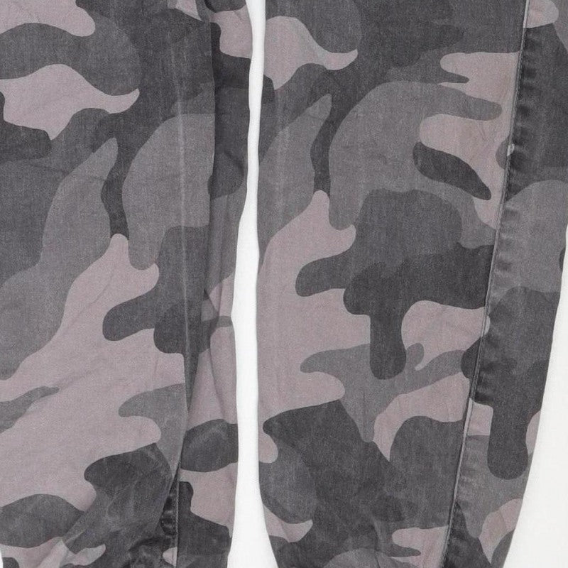 Hollister Women’s Grey Camo XS Ultra High Rise Mom Jeans Cargo