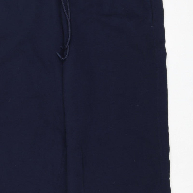 Marks and Spencer Women Blue UK 18 Long Sweatpants Drawstring Cotton