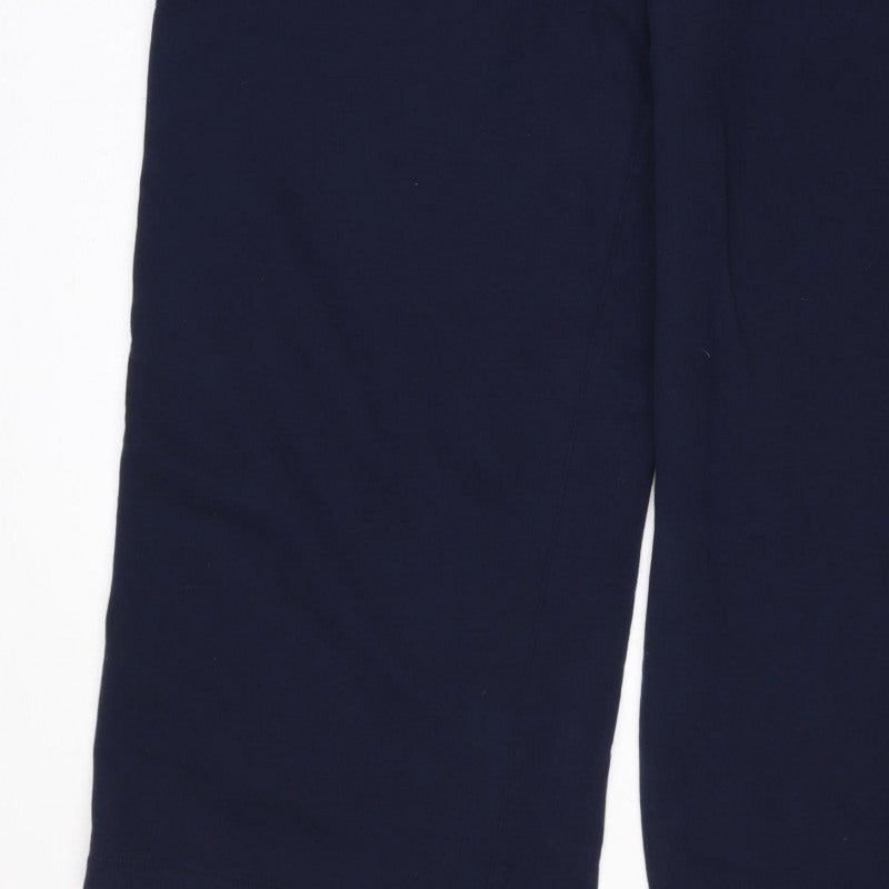 Marks and Spencer Women Blue UK 18 Long Sweatpants Drawstring Cotton