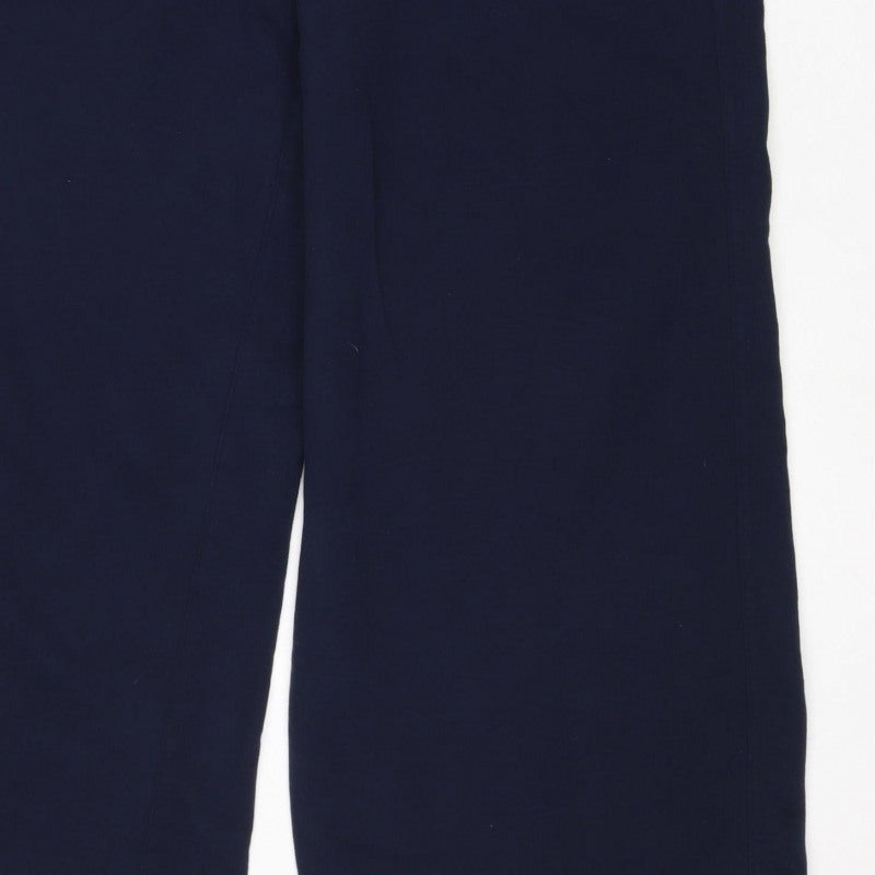 Marks and Spencer Women Blue UK 18 Long Sweatpants Drawstring Cotton