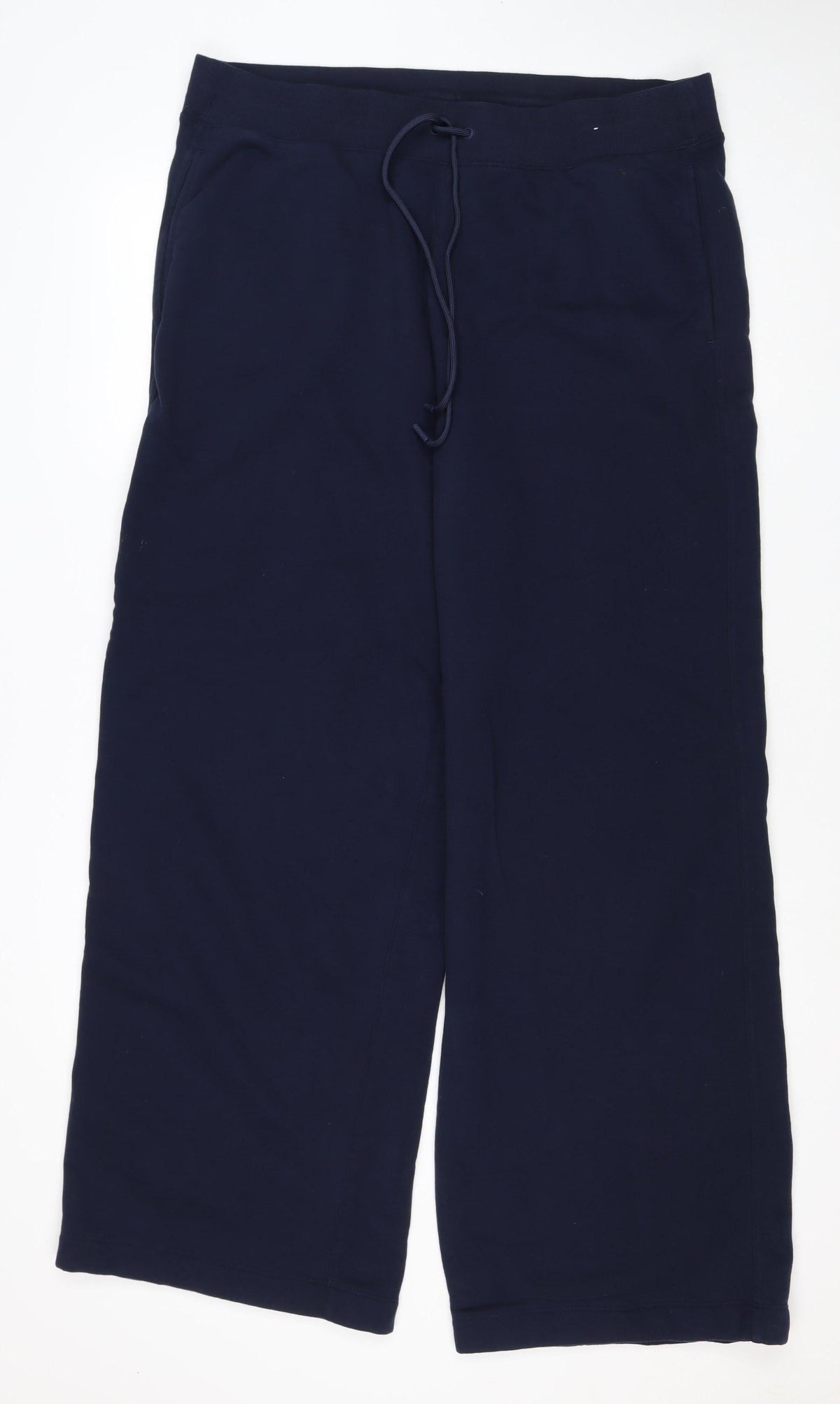 Marks and Spencer Women Blue UK 18 Long Sweatpants Drawstring Cotton