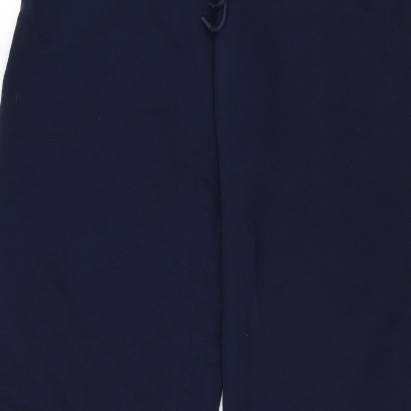 Marks and Spencer Women Blue UK 18 Long Sweatpants Drawstring Cotton