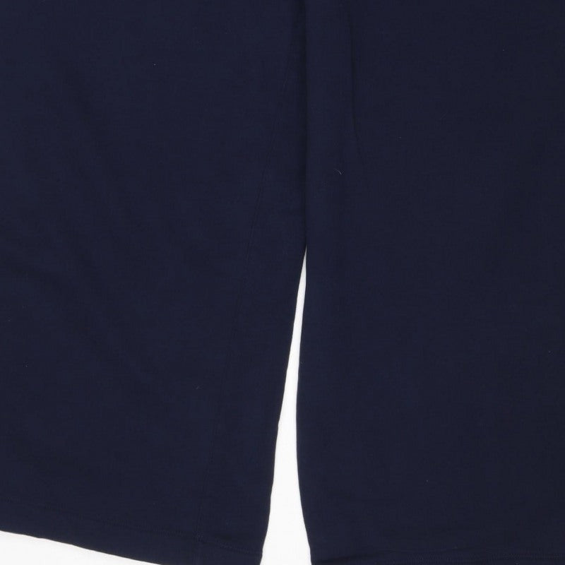 Marks and Spencer Women Blue UK 18 Long Sweatpants Drawstring Cotton