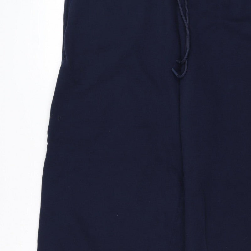 Marks and Spencer Women Blue UK 18 Long Sweatpants Drawstring Cotton