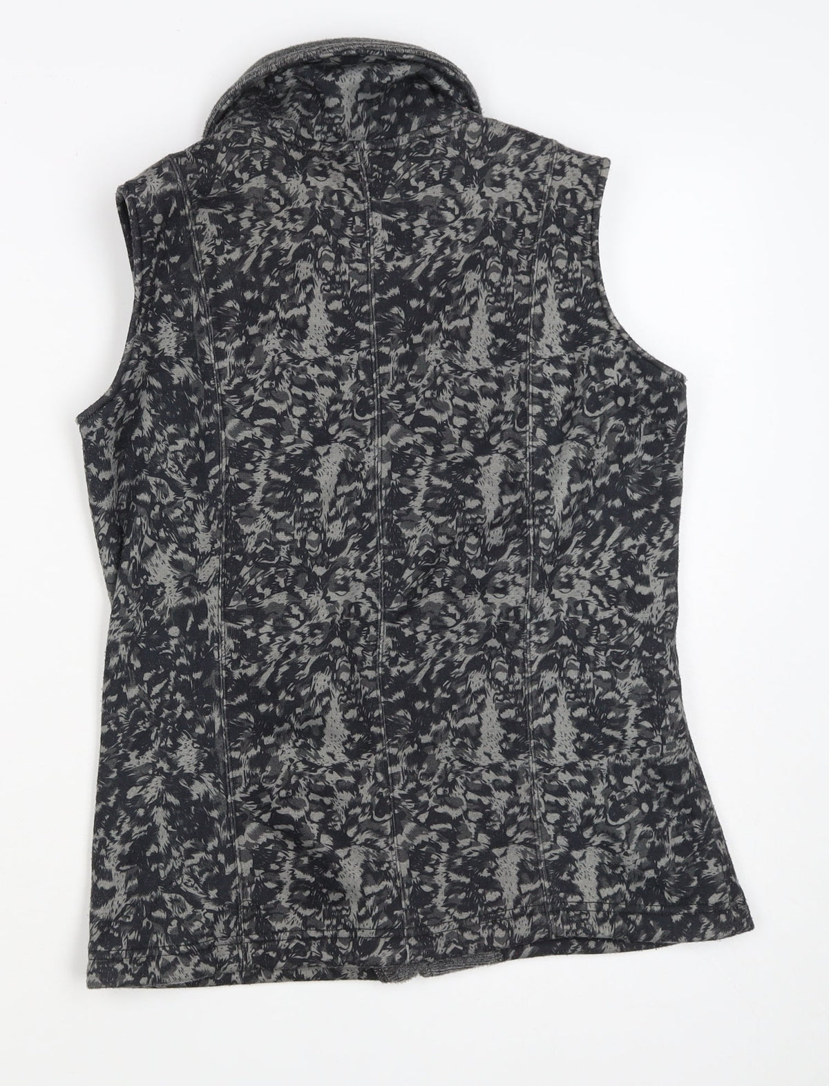 Klass Women’s Grey Biker Waistcoat Size 10 Zip Pockets Stretch