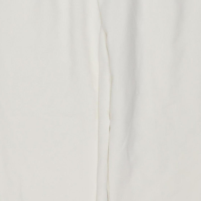 Marks & Spencer Women Ivory Size 6 Straight Leg Stretch Trousers