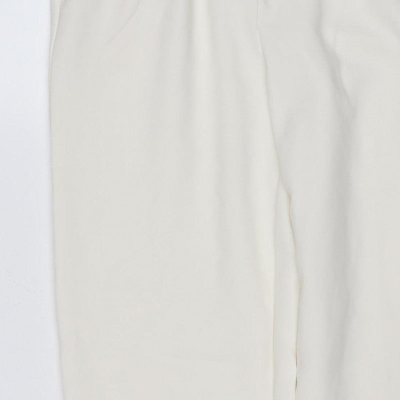 Marks & Spencer Women Ivory Size 6 Straight Leg Stretch Trousers