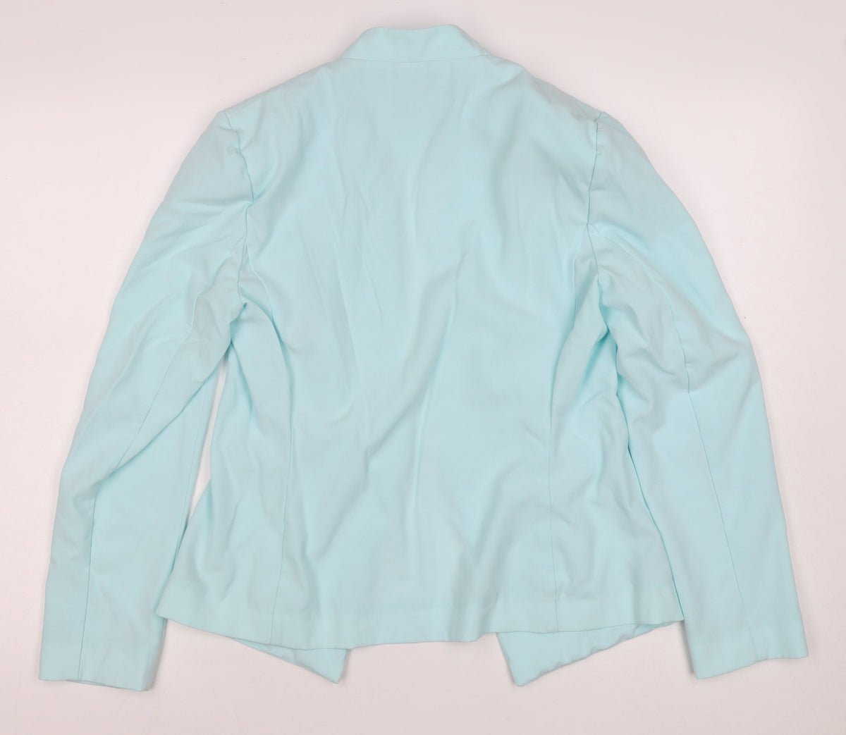 Marks and Spencer Women Blue Size 12 Open Front Tailored Blazer