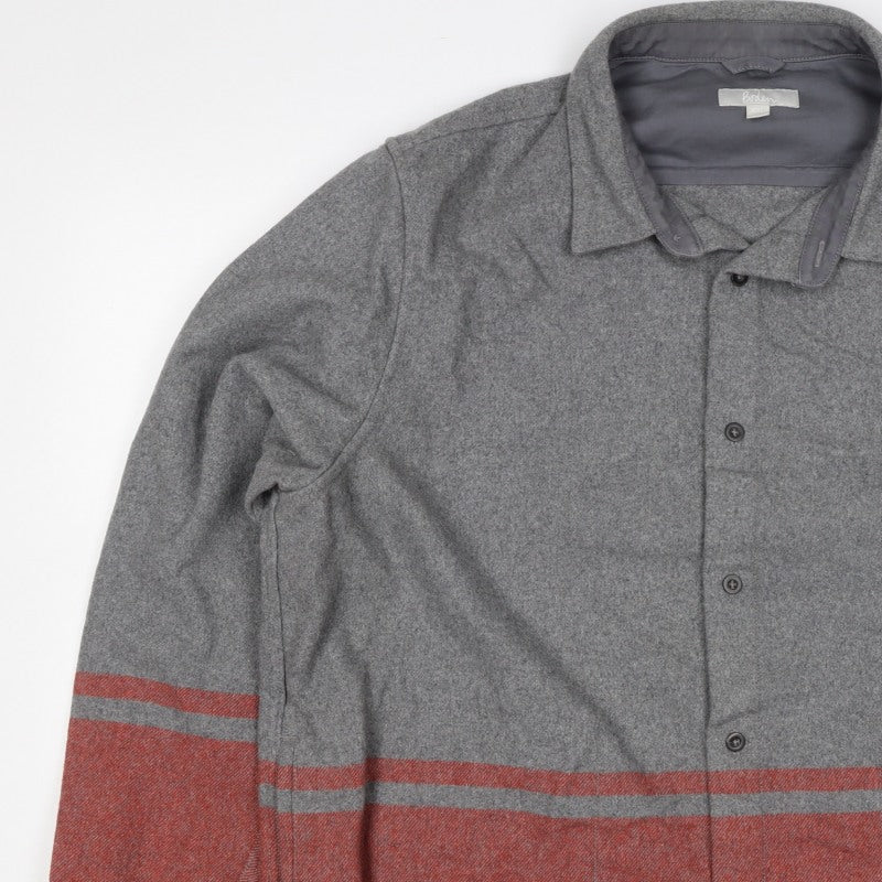 Boden Men Grey Red 2XL Wool Blend Button Basic Jacket Striped