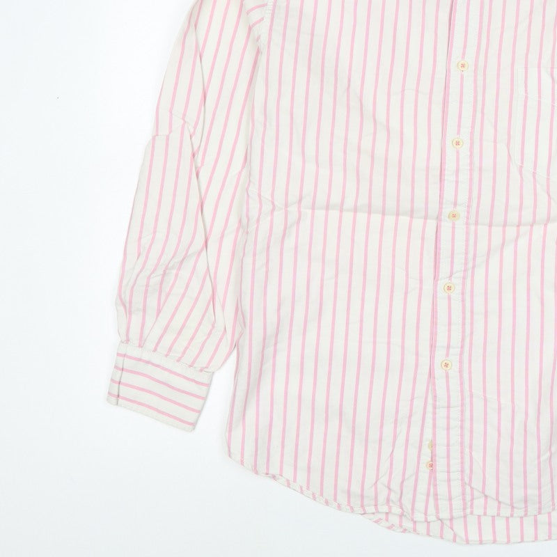 Boston Vintage Men’s M Pink White Striped Button-Down Shirt