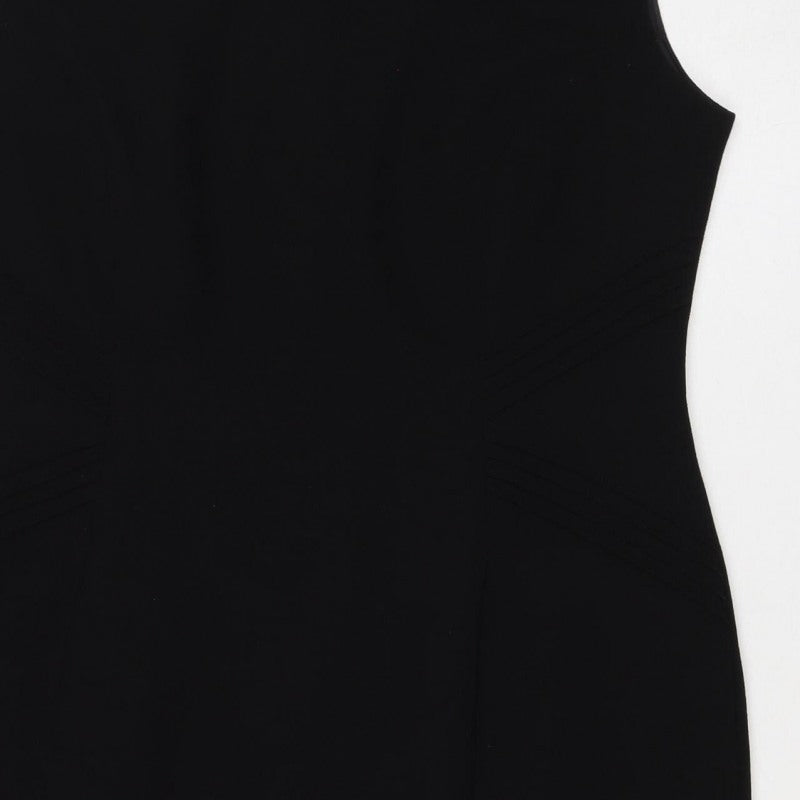 Precis Women Black UK 12 Sleeveless Knee Length Sheath Dress
