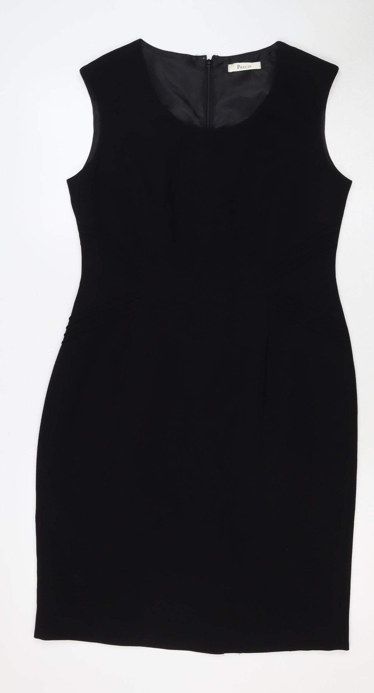 Precis Women Black UK 12 Sleeveless Knee Length Sheath Dress