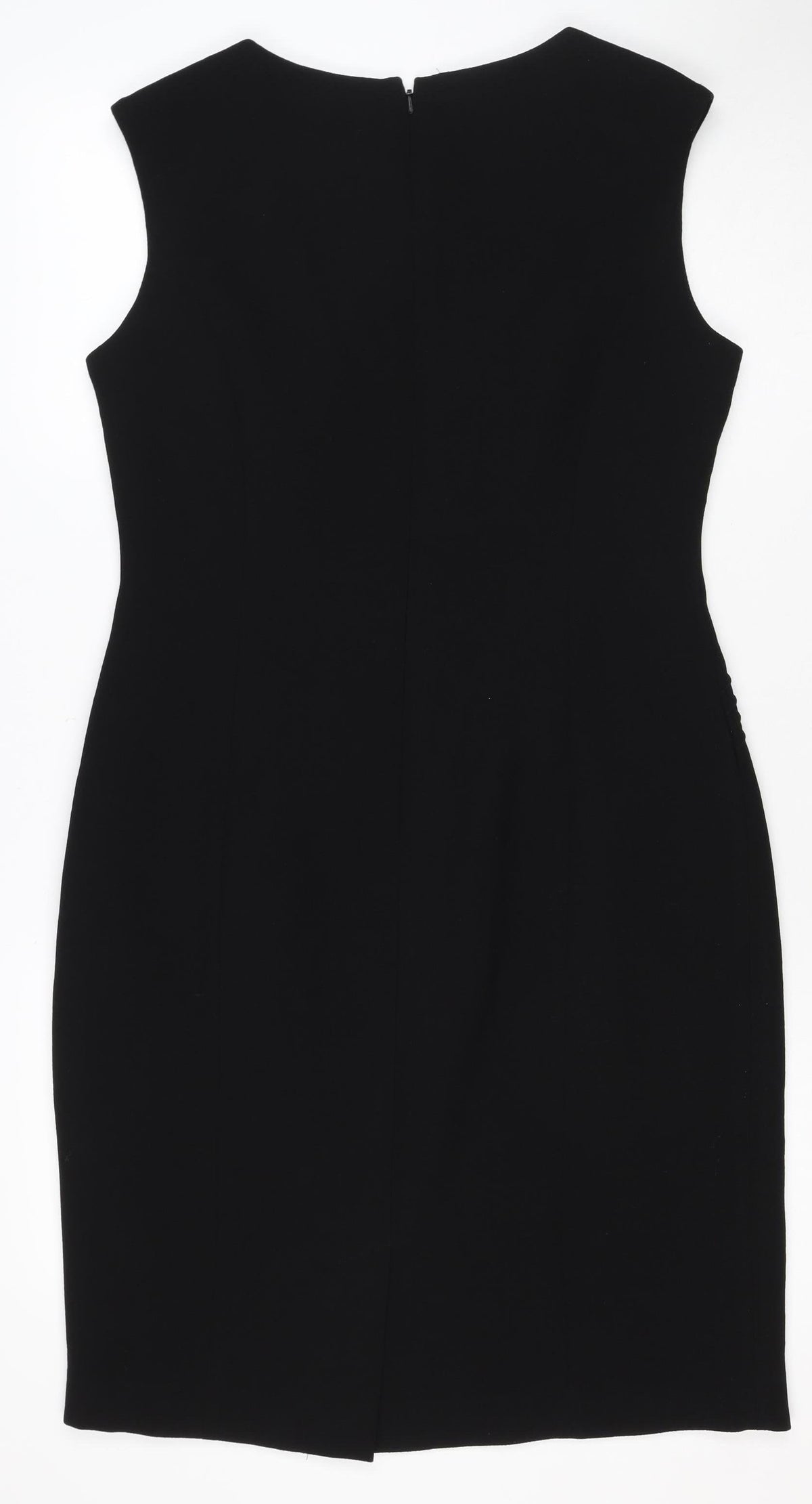Precis Women Black UK 12 Sleeveless Knee Length Sheath Dress