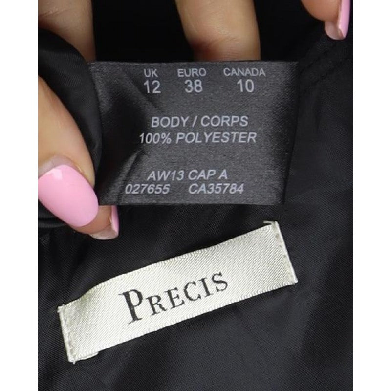 Precis Women Black UK 12 Sleeveless Knee Length Sheath Dress