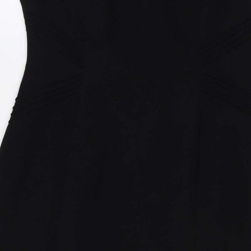 Precis Women Black UK 12 Sleeveless Knee Length Sheath Dress