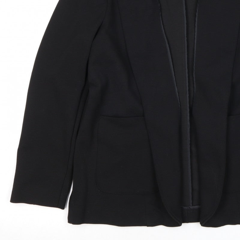 Marks and Spencer Women Black UK 16 Tuxedo Blazer Shawl Lapel