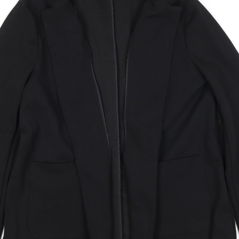 Marks and Spencer Women Black UK 16 Tuxedo Blazer Shawl Lapel