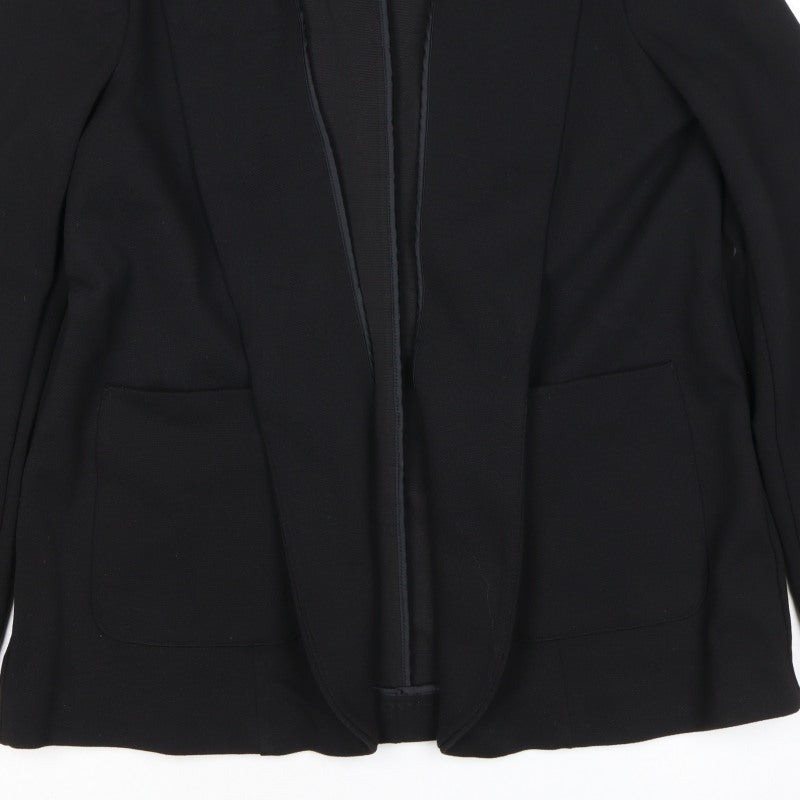 Marks and Spencer Women Black UK 16 Tuxedo Blazer Shawl Lapel