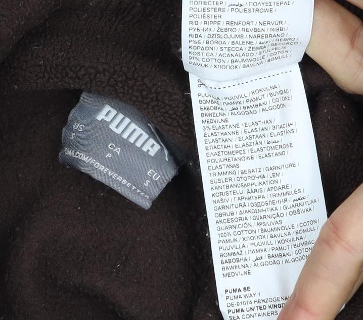 Puma Women’s Brown UK 16 1/4 Zip Fleece Sweatshirt Logo