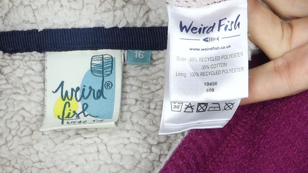 Weird Fish Women’s Purple Size 16 Lined Fleece Pullover Sweatshirt