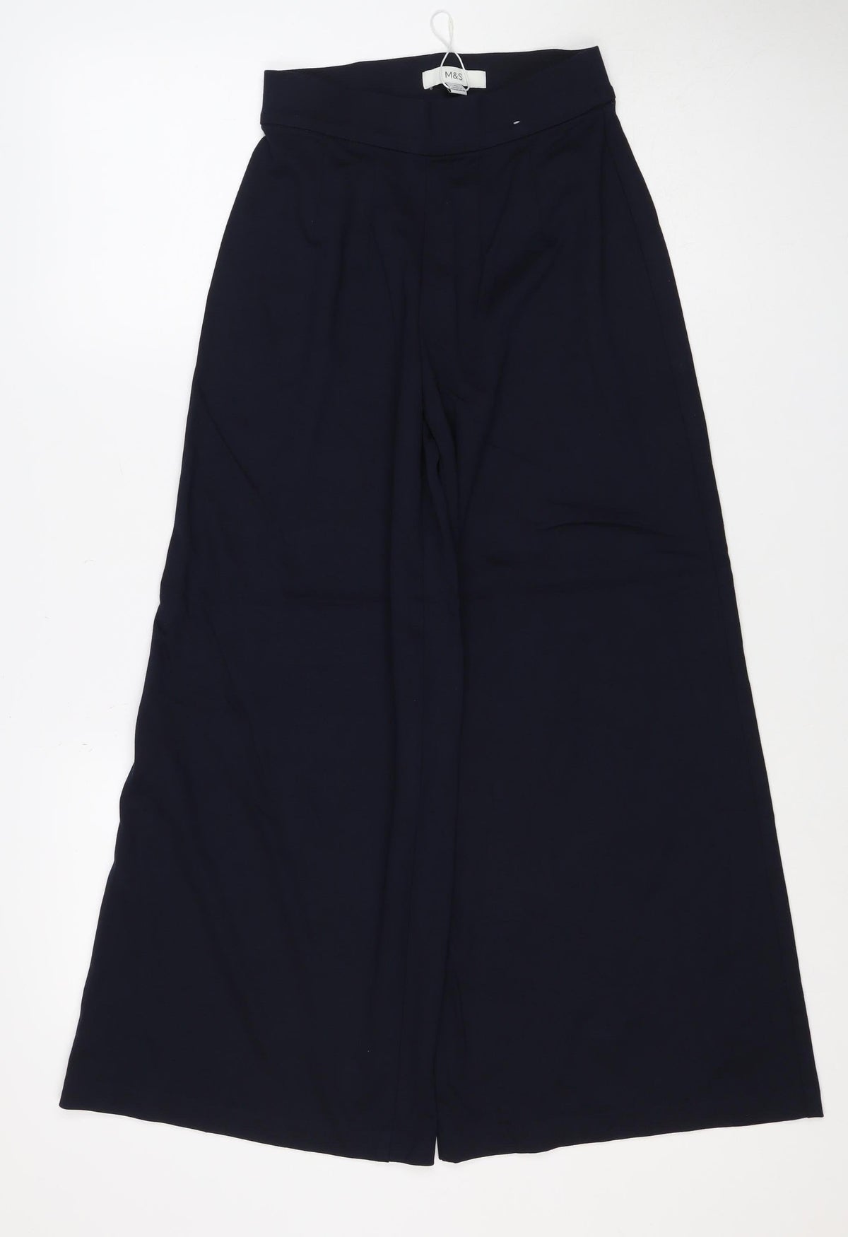 Marks & Spencer Women Blue Size 6 Short Wide Leg Stretch Trousers