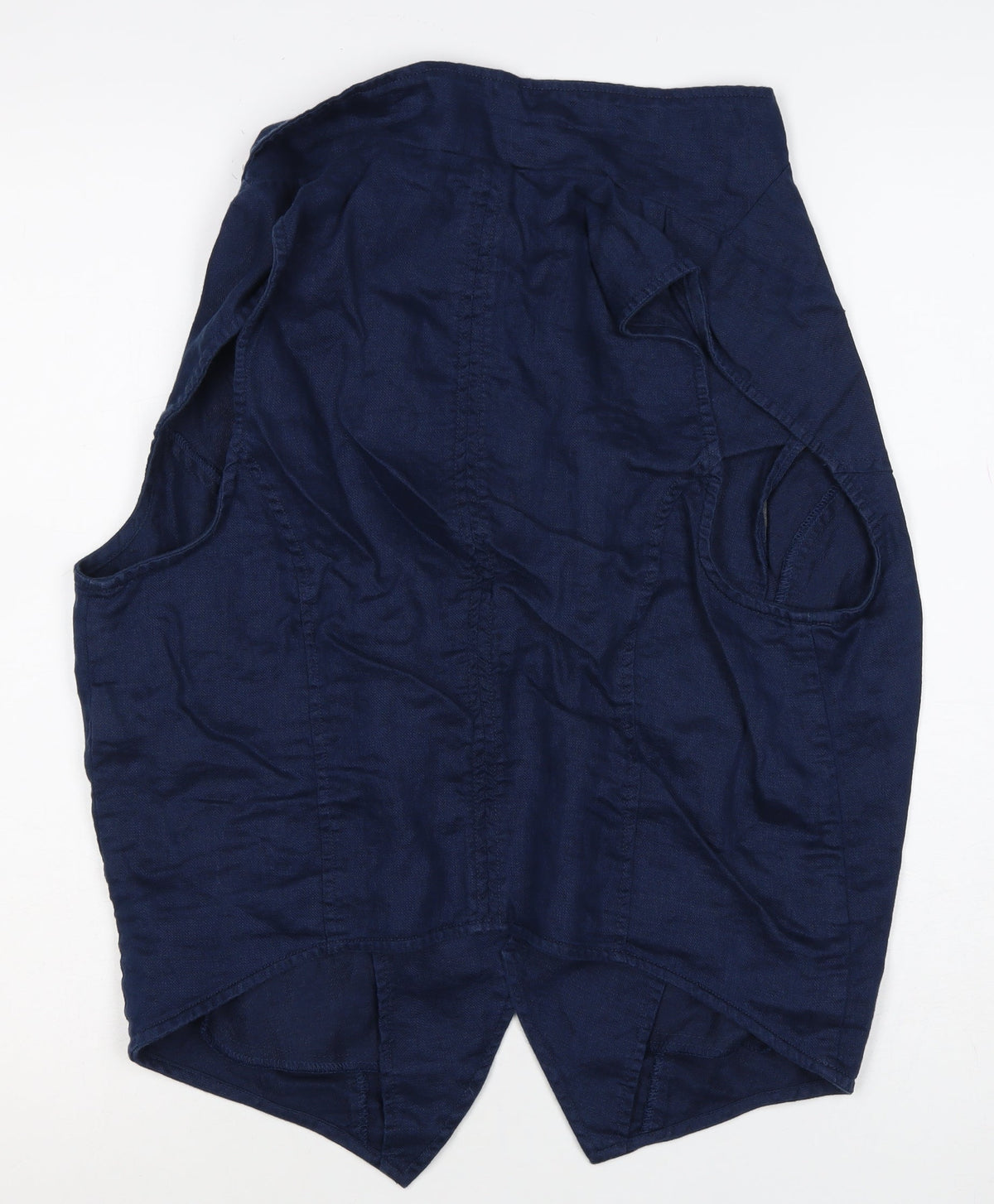 Marks and Spencer Women’s Blue Linen Blend Waistcoat Size 14