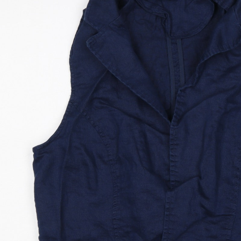 Marks and Spencer Women’s Blue Linen Blend Waistcoat Size 14