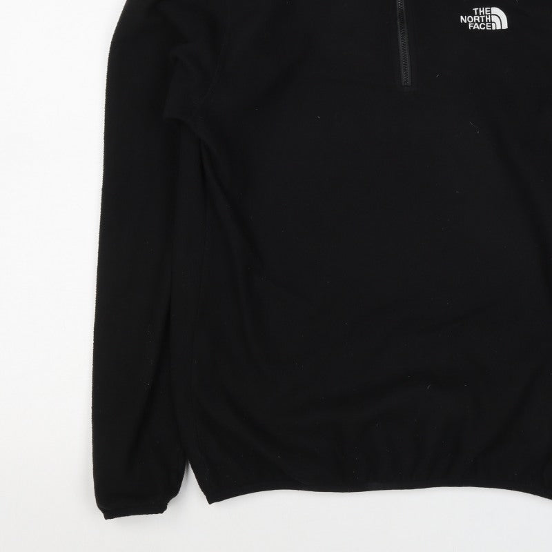 The North Face Men’s Black S 1/4 Zip Fleece Sweatshirt Logo