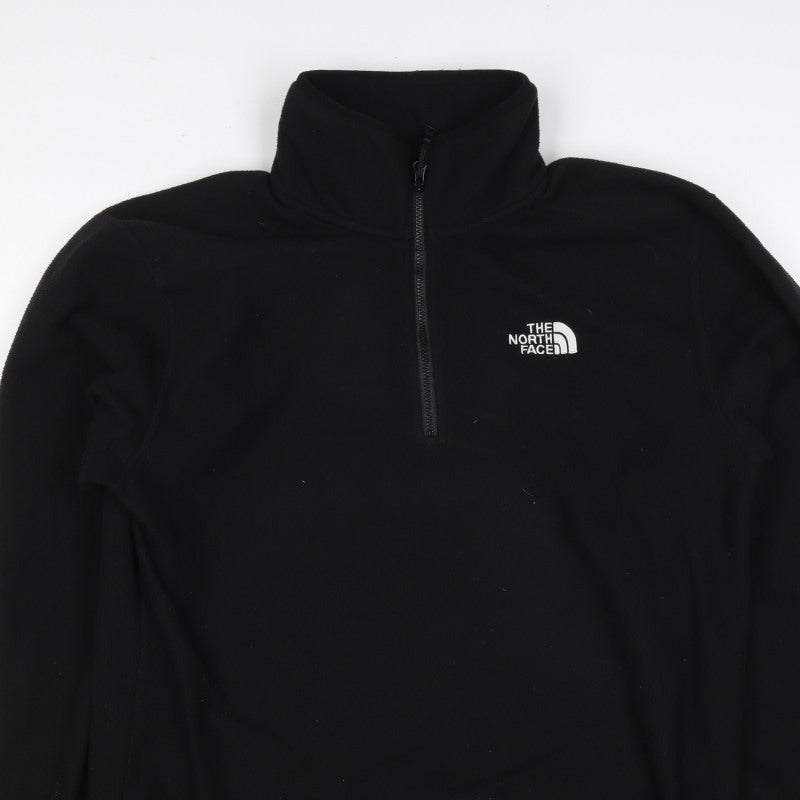 The North Face Men’s Black S 1/4 Zip Fleece Sweatshirt Logo