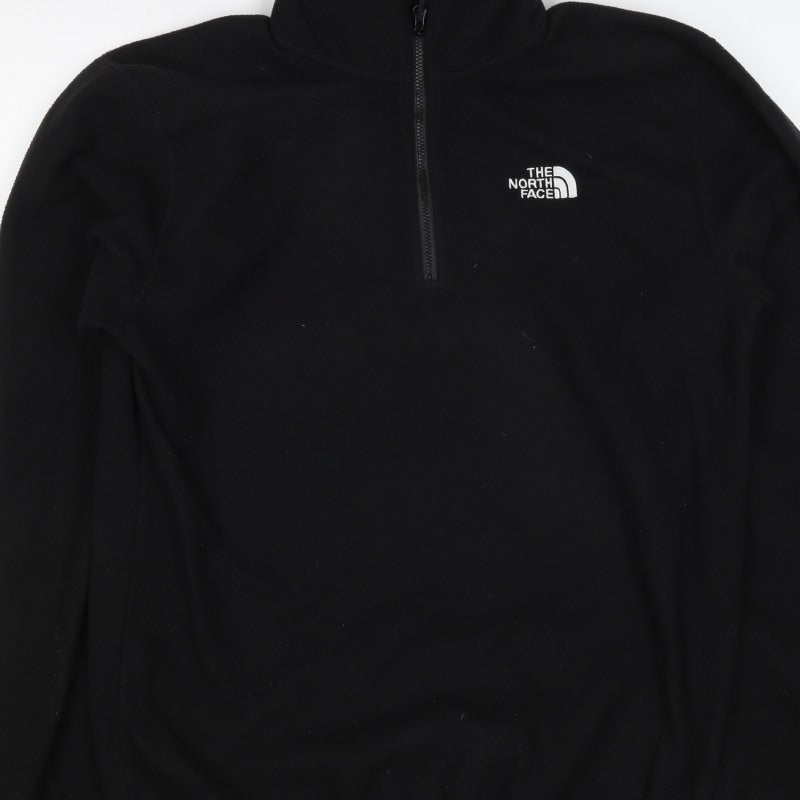The North Face Men’s Black S 1/4 Zip Fleece Sweatshirt Logo
