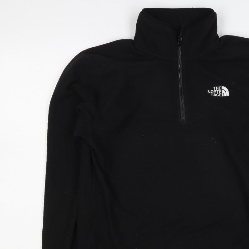 The North Face Men’s Black S 1/4 Zip Fleece Sweatshirt Logo
