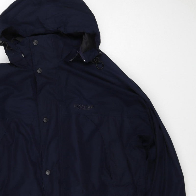 Regatta Men’s Blue M Hooded Rain Jacket Outdoor Isotex