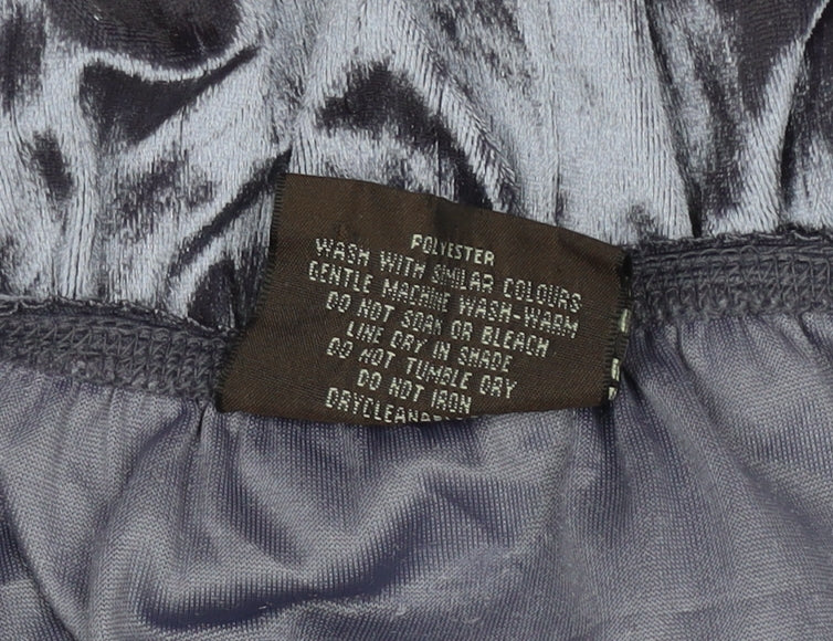 Garage Women Grey Velvet Tiered Peasant Skirt Size M