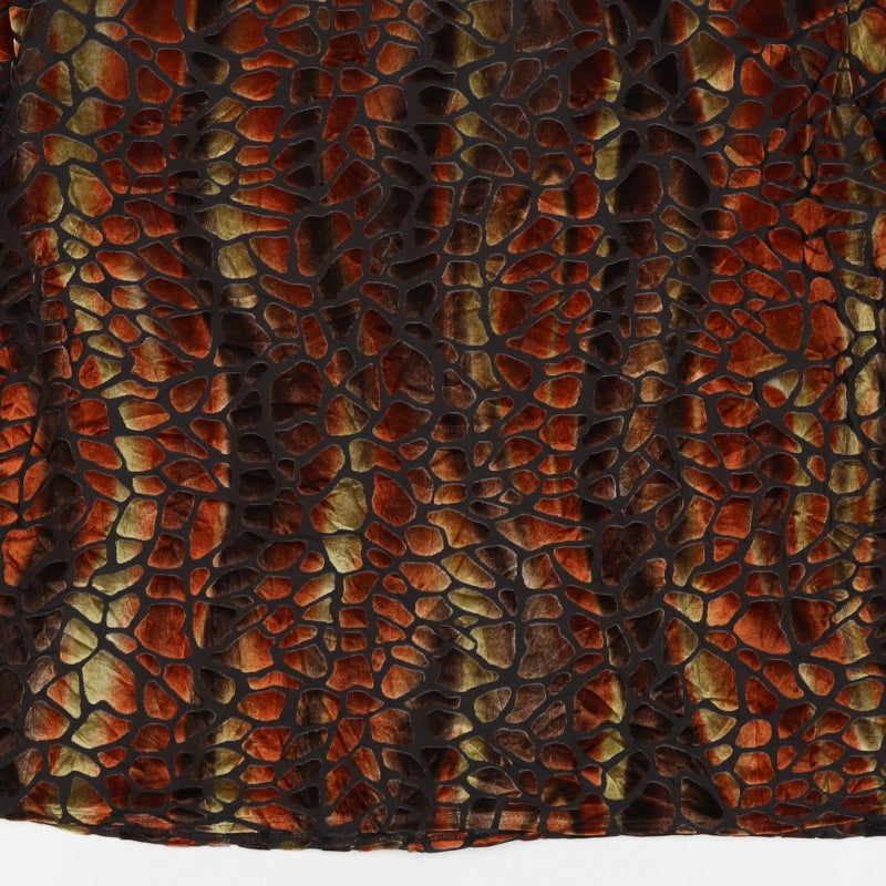 Saloos Women's Multicoloured UK 20 Burnout Velvet 3/4 Sleeve Blouse