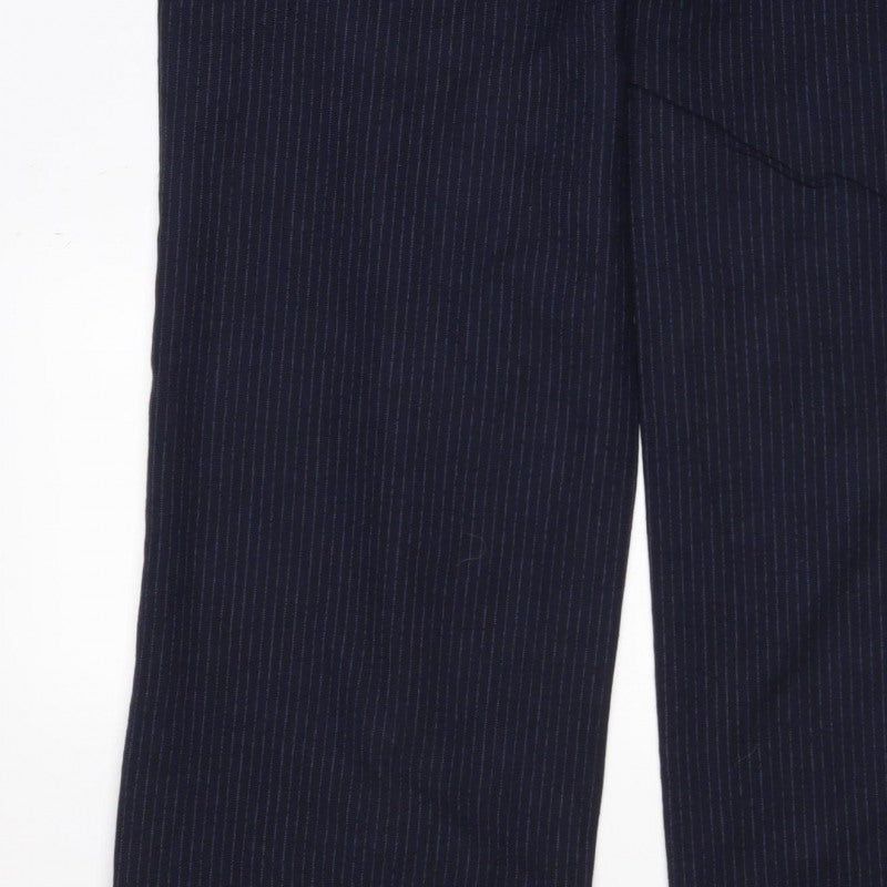 Jaeger Women’s Blue Pinstripe Straight Leg Dress Trousers UK 12