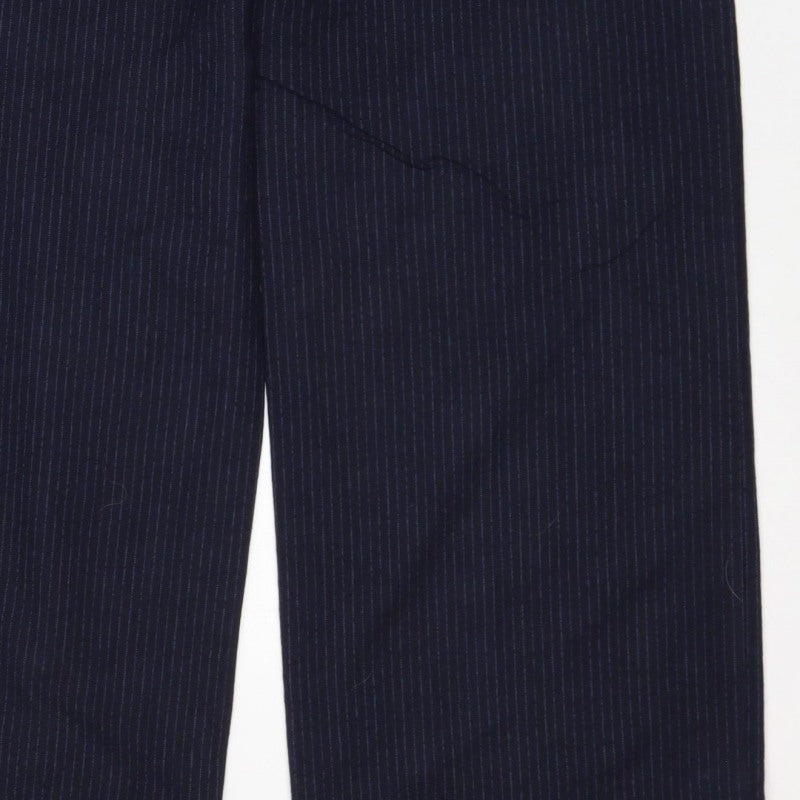 Jaeger Women’s Blue Pinstripe Straight Leg Dress Trousers UK 12
