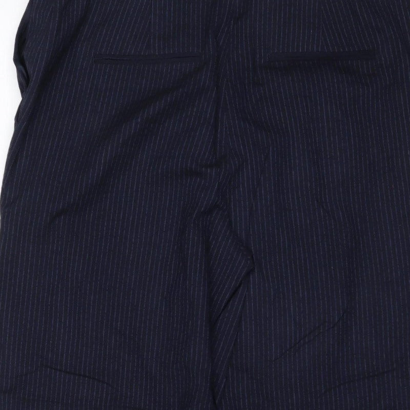 Jaeger Women’s Blue Pinstripe Straight Leg Dress Trousers UK 12