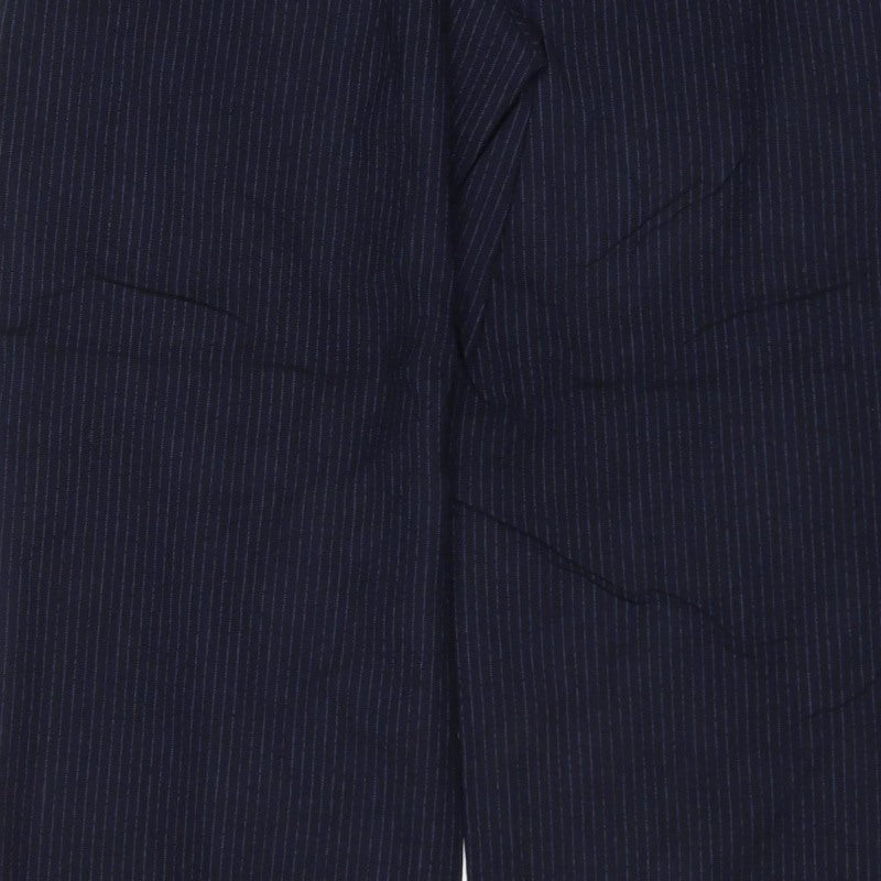 Jaeger Women’s Blue Pinstripe Straight Leg Dress Trousers UK 12