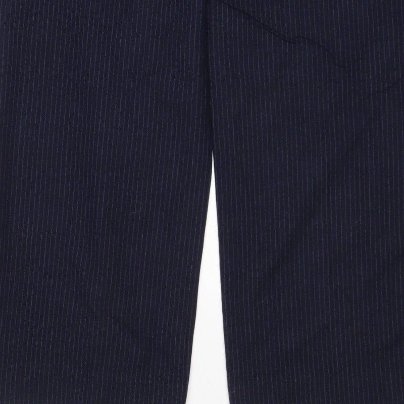 Jaeger Women’s Blue Pinstripe Straight Leg Dress Trousers UK 12