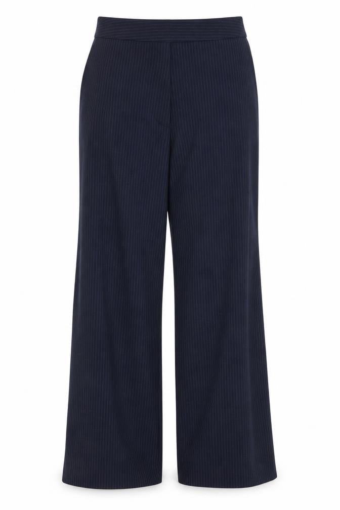 Jaeger Women’s Blue Pinstripe Straight Leg Dress Trousers UK 12