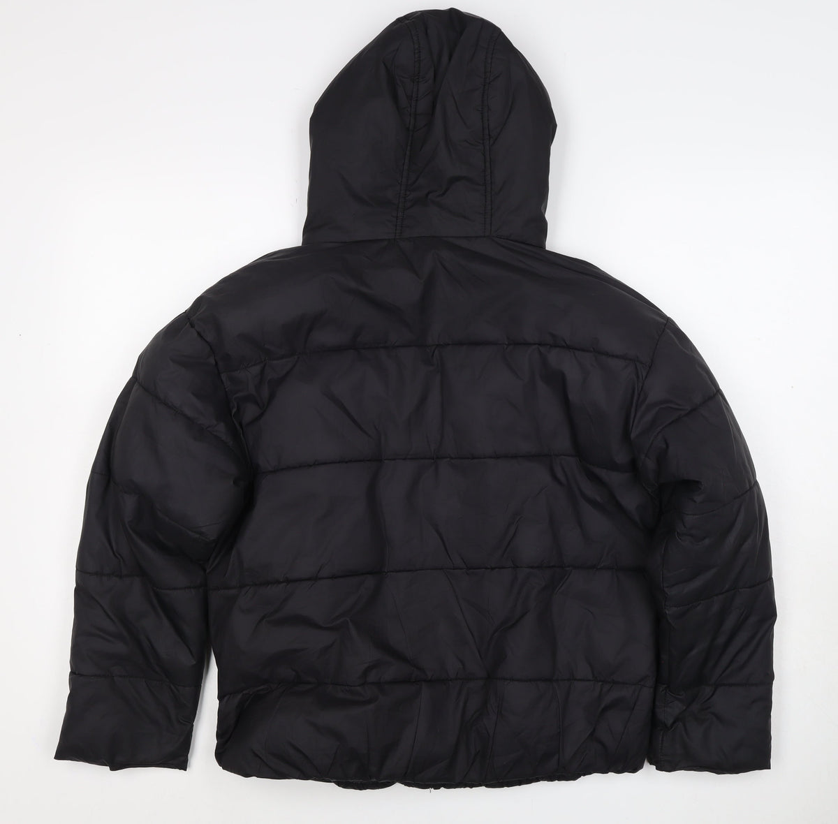 McKenzie Girls Black 12-13 Years Hooded Puffer Jacket Zip Winter